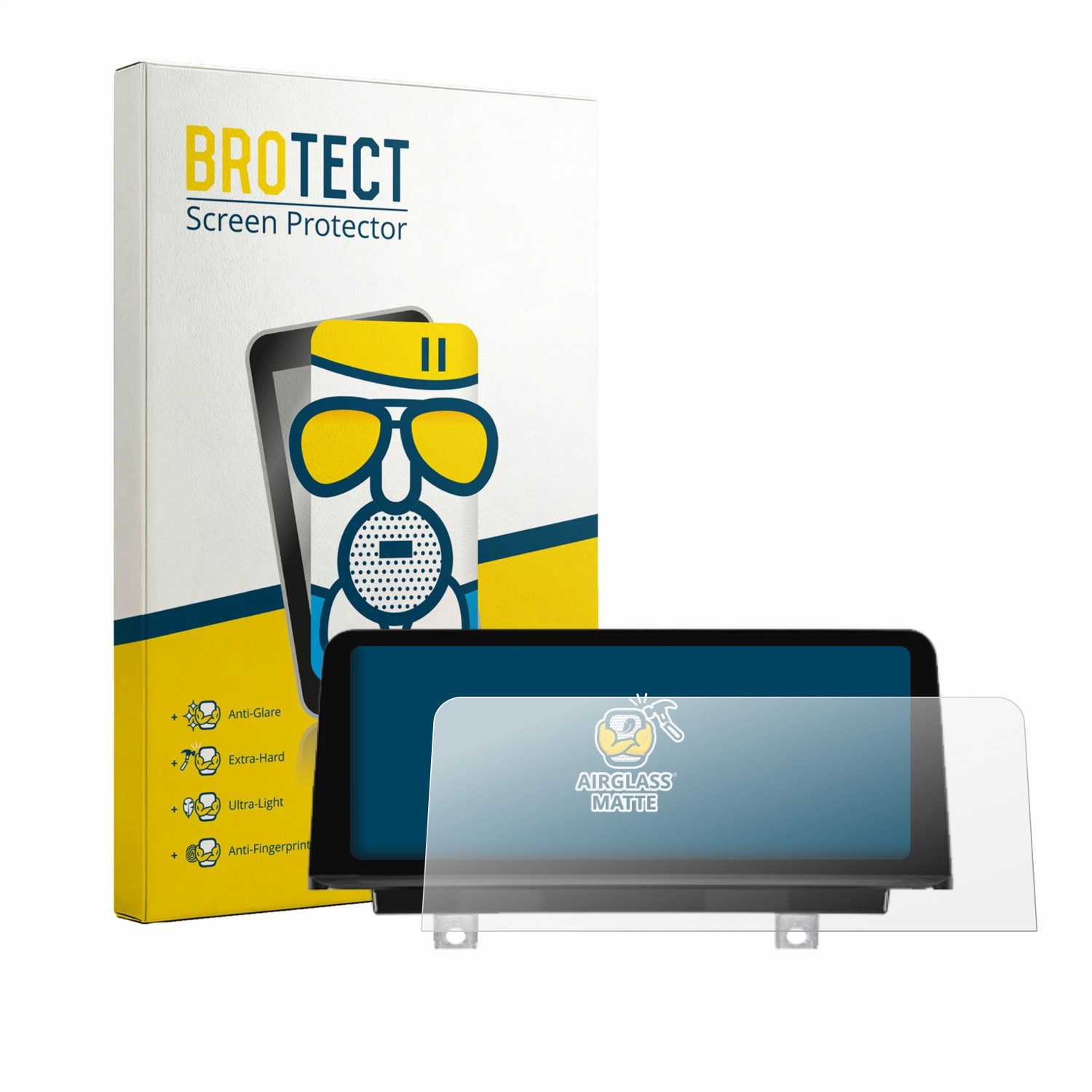 BROTECT Displayschutzglas Folie für PEMP (9213) BMW F30 F36 F80 F82 10.25", Schutzfolie Glas Panzer Display Schutz matt