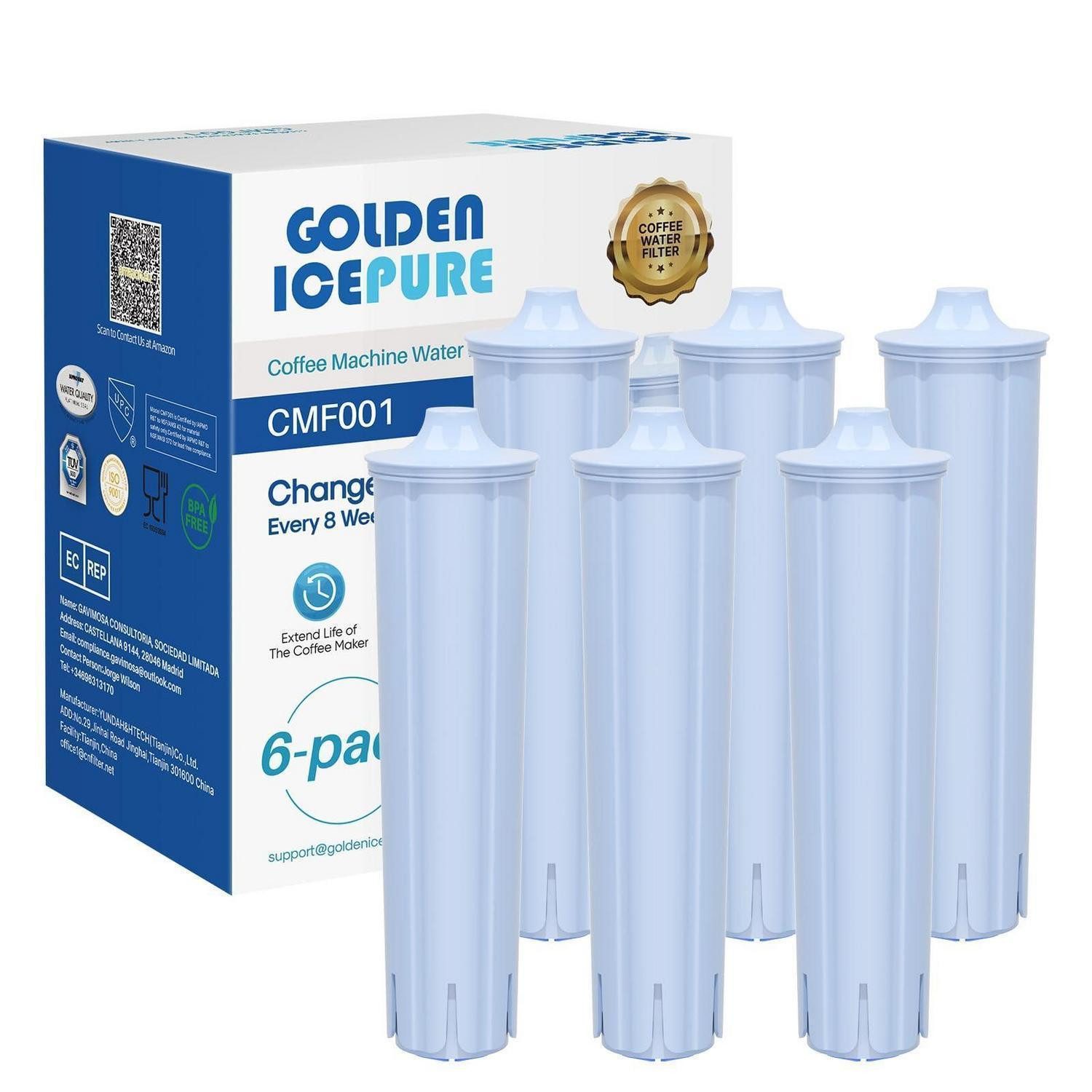 LuxusKollektion Wasserfilter Kaffeemaschinen-Wasserfilter Ersatz 6 Stk