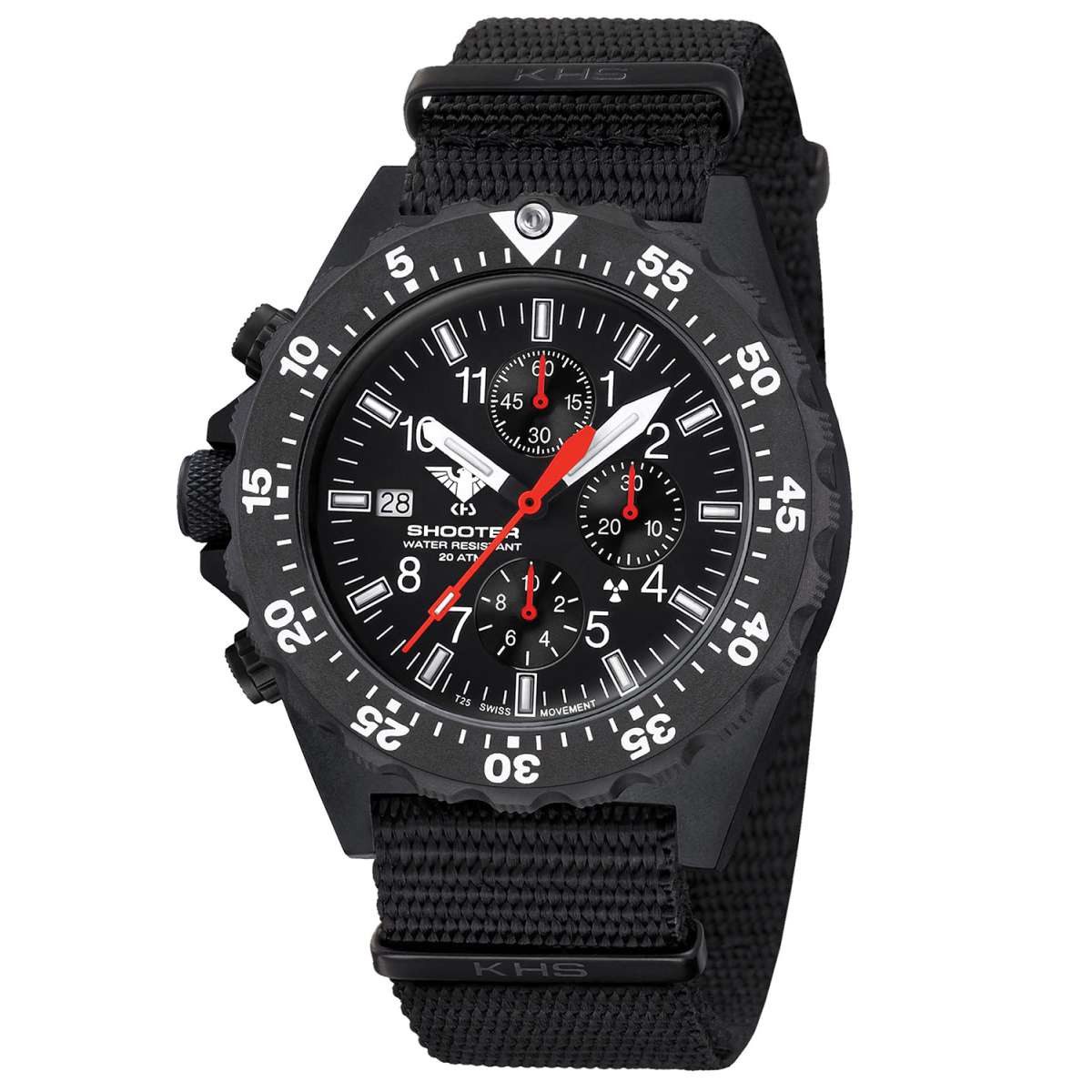 KHS Schweizer Uhr SH2COT.NB, Herrenuhr Shooter MKII Chronograph