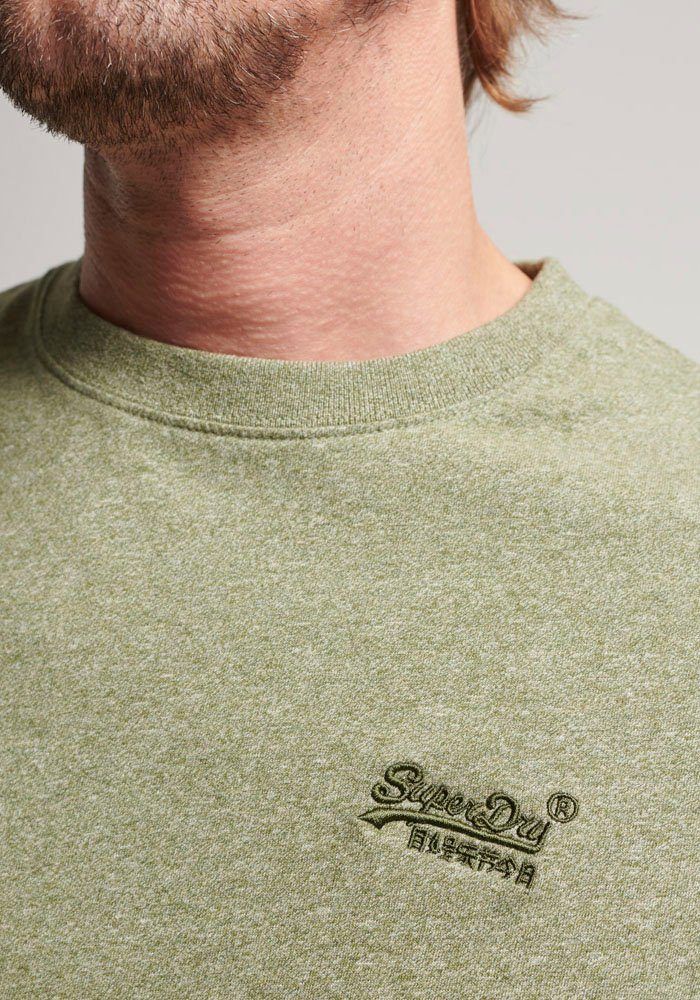 Superdry Rundhalsshirt Te Logo Vintage olive Emb hushed