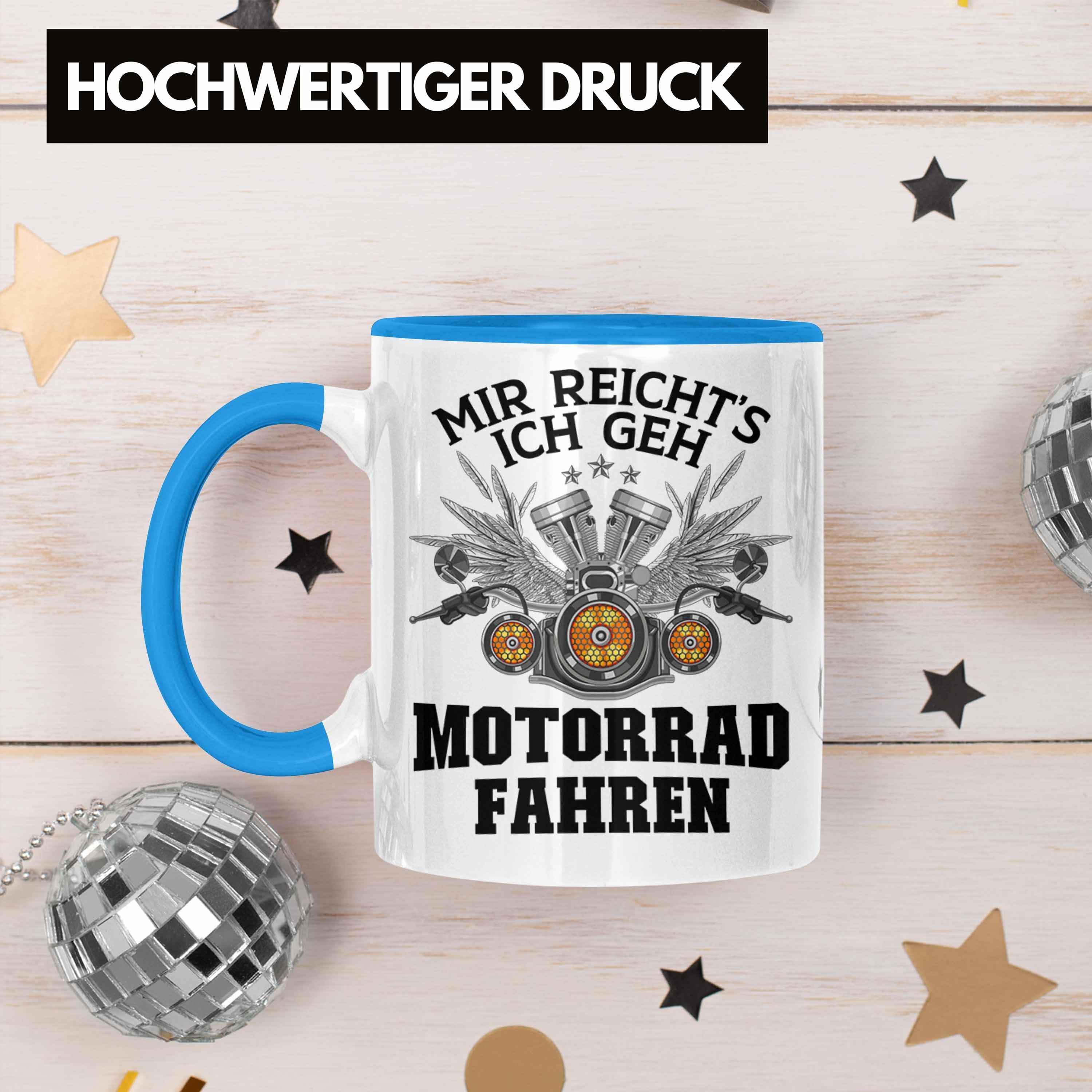 mit Trendation - Geschenk Männer Spruch Kaffeetasse Tasse Herren für Biker Trendation Motorradfahrer Motorrad Tasse Weiss für