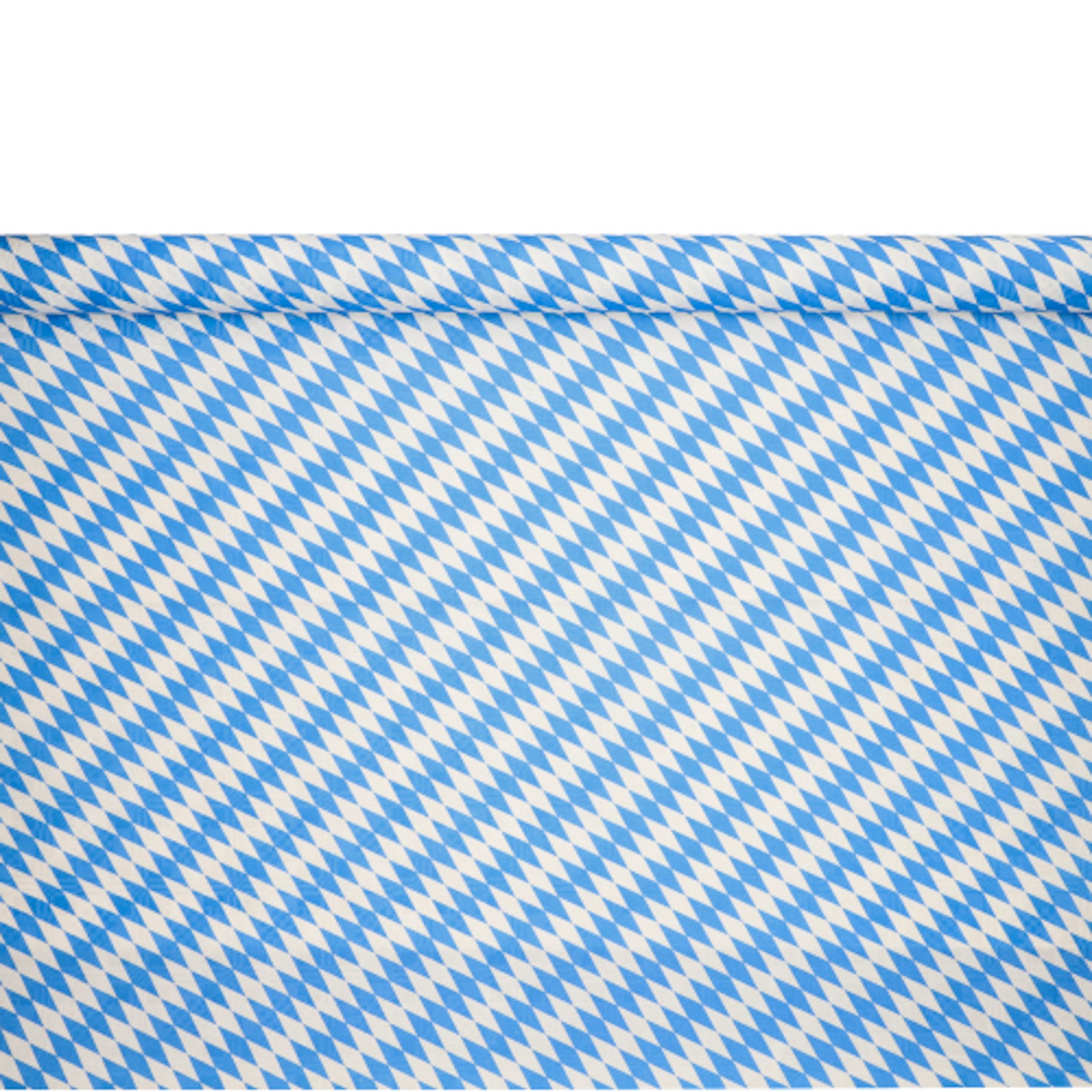 PAPSTAR Tischdecke, Papiertischdecke 100cm x 10m Damastprägung Raute Motiv Bayrisch Blau