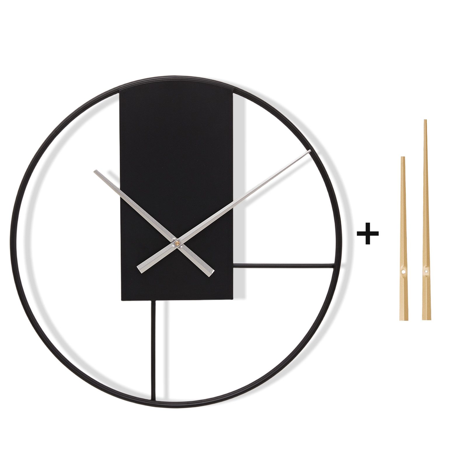 Yorbay Wanduhr Metall Minimal Wanduhr Leise günstig online kaufen