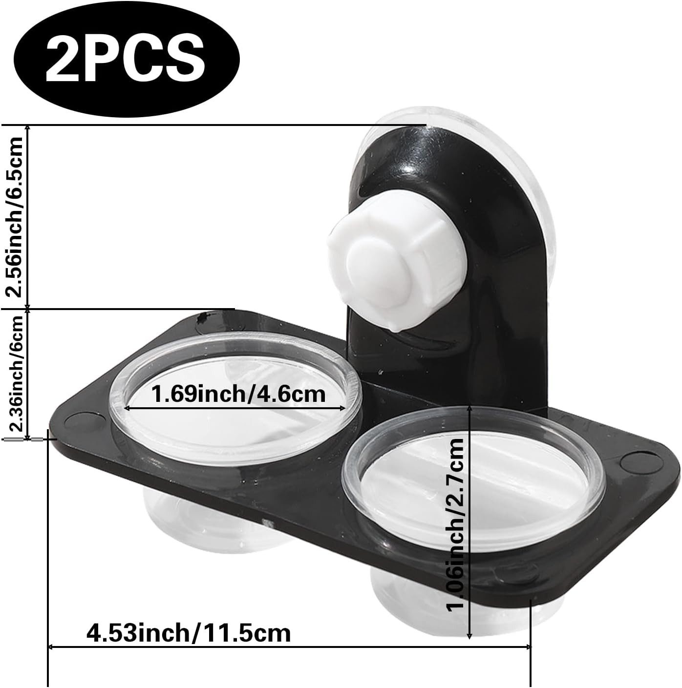 FELIXLEO Futterbehälter 2er Set Reptile Feeder Futternapf Saugnapf für Geckos Leguan, (1-tlg)