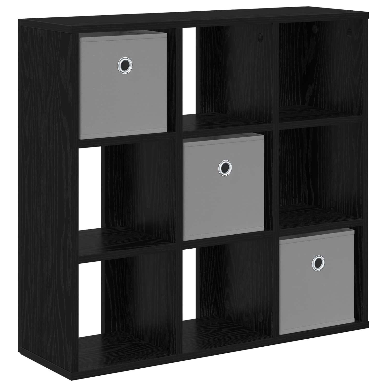 vidaXL Sideboard Sideboard Schwarz Eichen-Optik 73,5 x 24 x 69,5 cm (1 St)