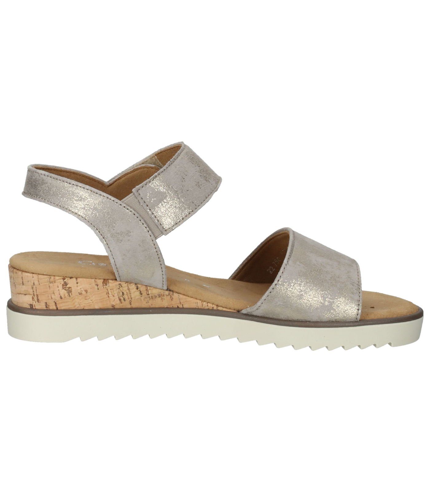 Gabor Sandalen Leder metallic/muschel Keilsandalette