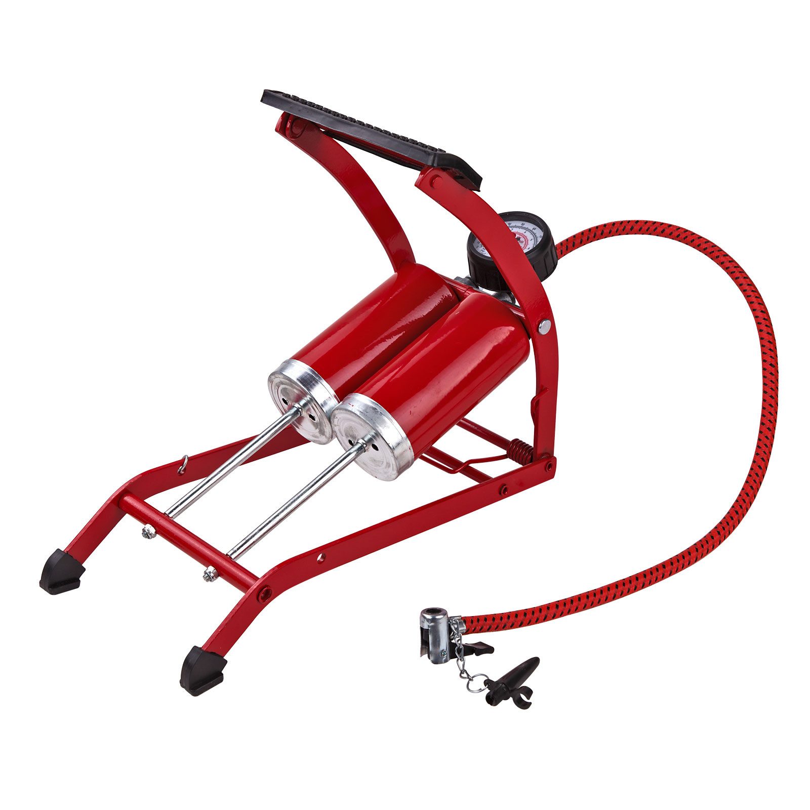 DEMA Fußpumpe Standfußpumpe Doppelzylinder