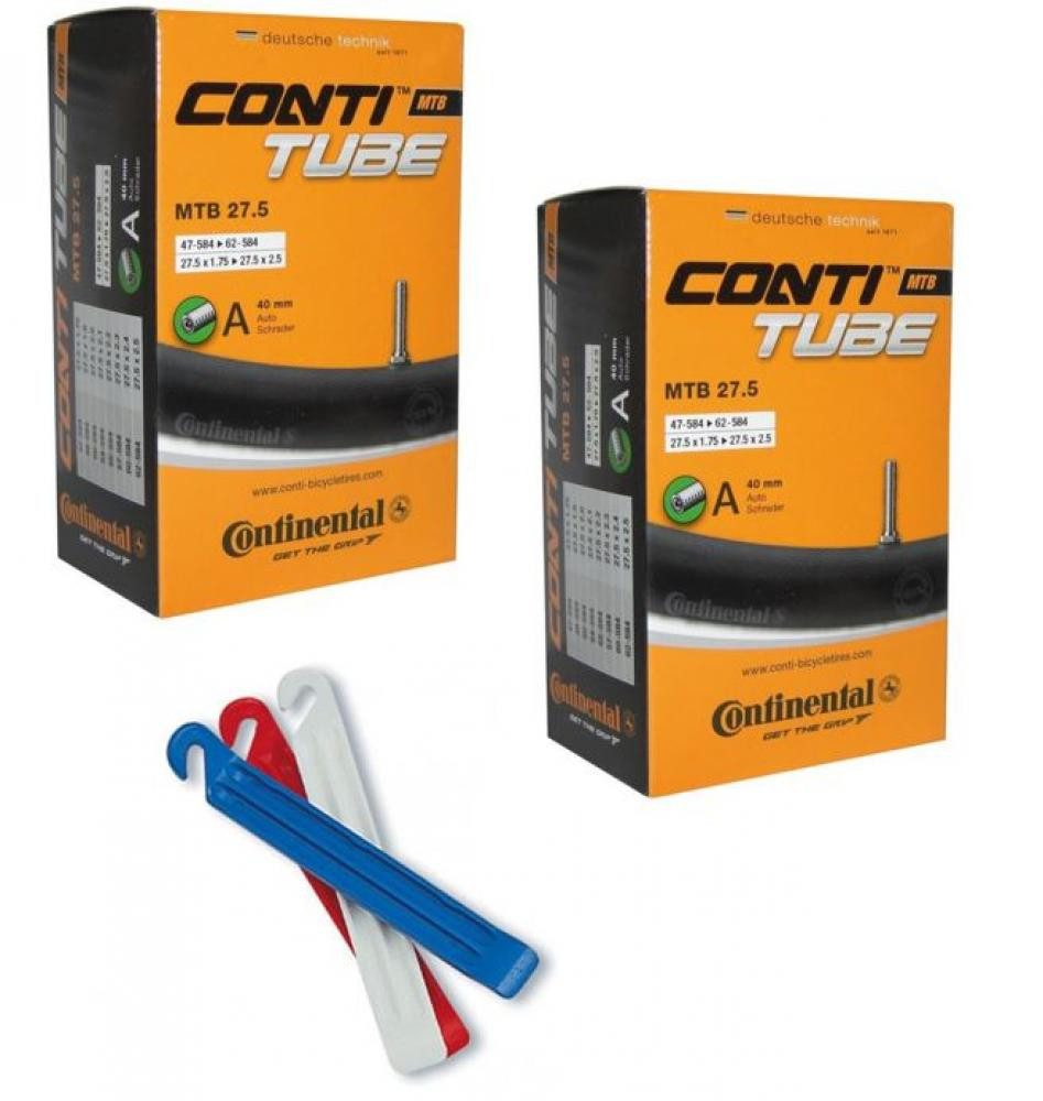 Fahrradschlauch Continental 2x Conti Schlauch MTB 27.5 27.5x1.75/2.40 Zoll 47/62-584 A