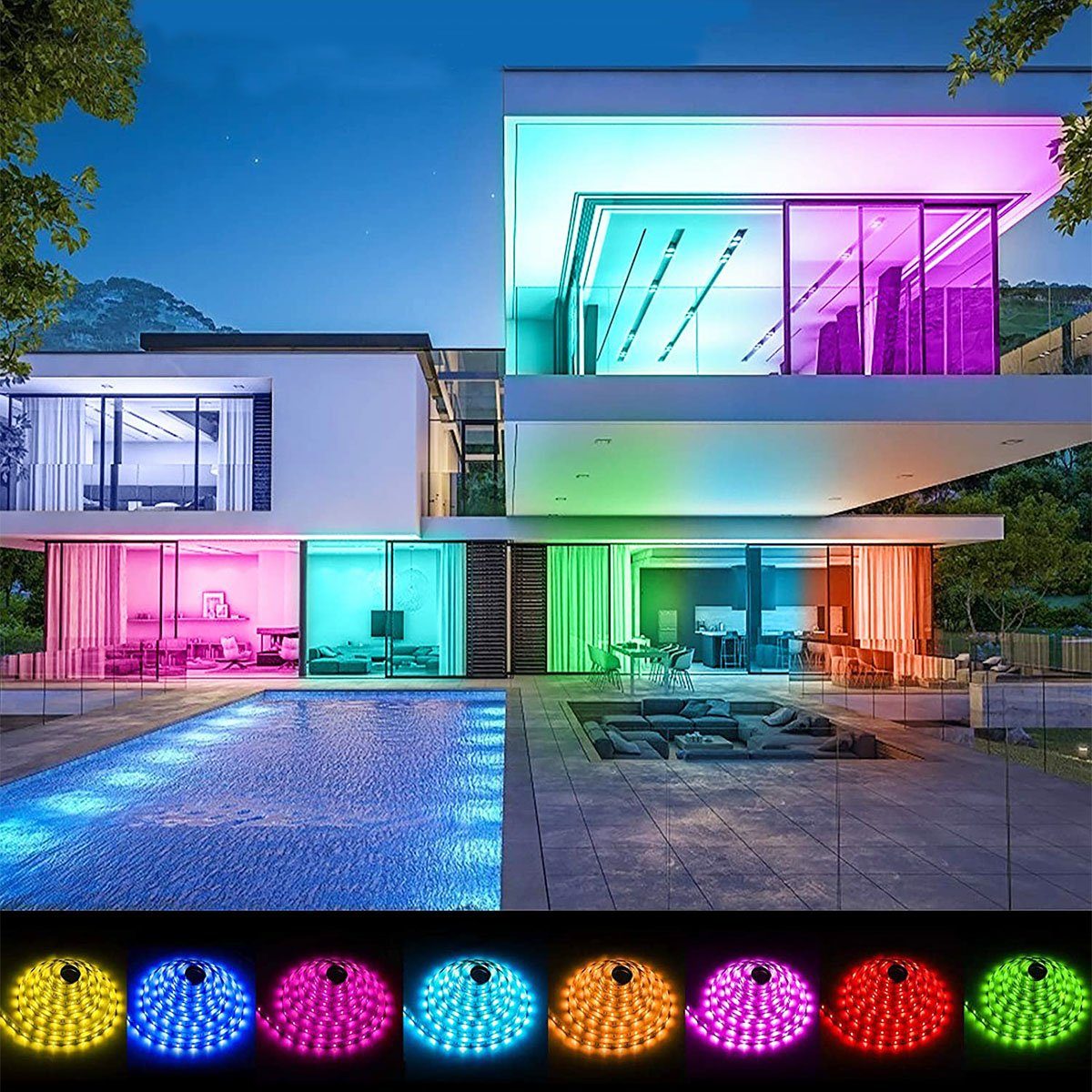 LED-Lichterketten, oyajia - 0.5m Streifen Fernbedienung, mit LED IR 16 15 LEDs Farben Strip RGB LED-Streifen 5m/2m Millionen mit LED-Streifen 5050
