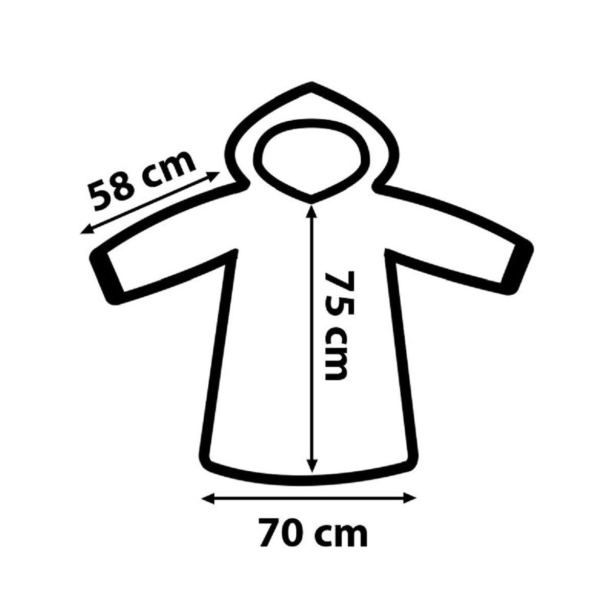 One Piece Poncho Hoodie Blanket Groß 75 × 70 cm Kuscheldecke mit Ärmeln und Kapuze (1-St)