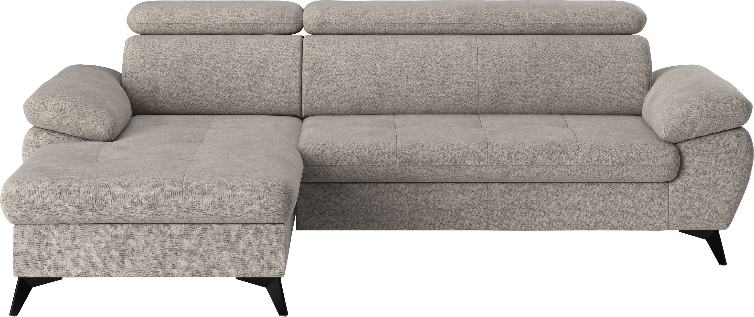 COTTA Ecksofa Hudson L-Form, mit Kopfteilverstellung, günstig online kaufen