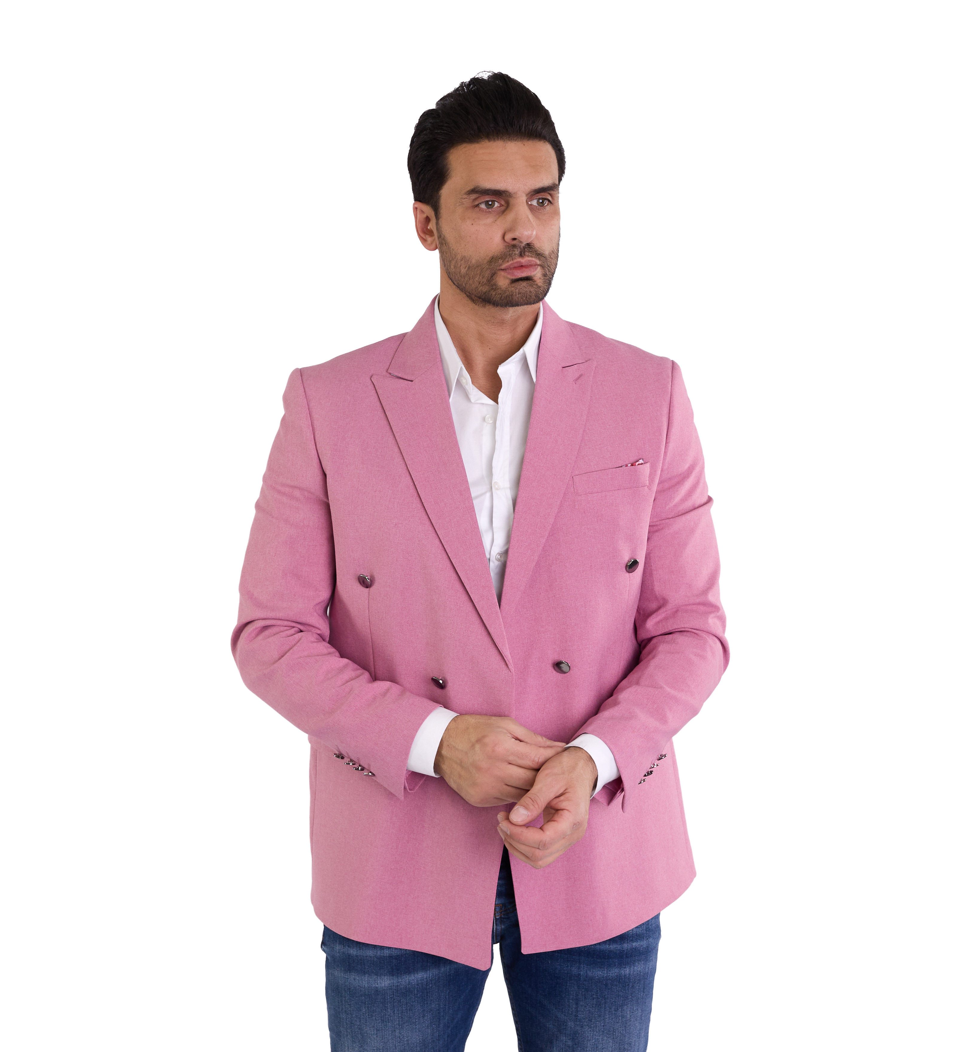 Denim Distriqt Sakko Feiner Herren Zweireiher günstig online kaufen