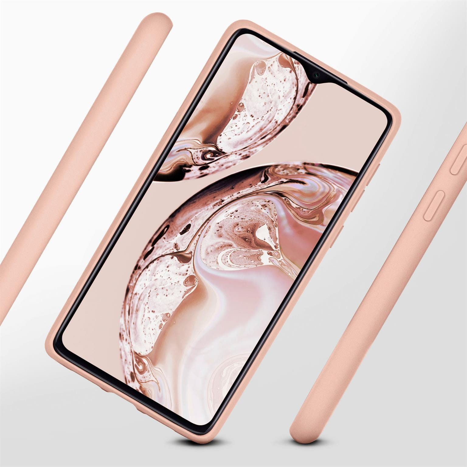 ONEFLOW Handyhülle für Redmi Note 8 Pro Hülle Silikon Soft Case Rose Rosa 6,53 Zoll, Silikonhülle Cover Dünn Handytasche TPU Schutzhülle mit Kameraschutz