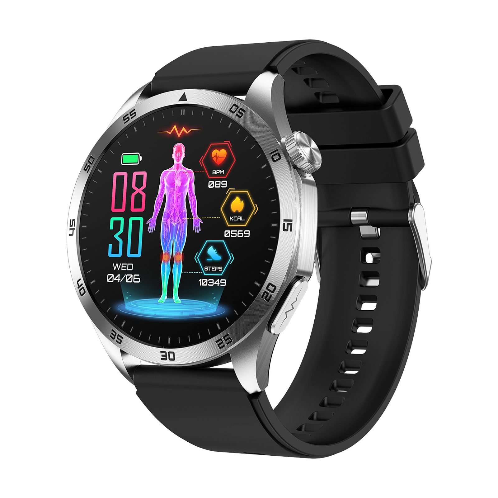 Knauermann PRO 3 Fan Edition (2025) mit Telefon & Notruffunktion EKG Smartwatch, Bluetooth – Bild 2 von 5