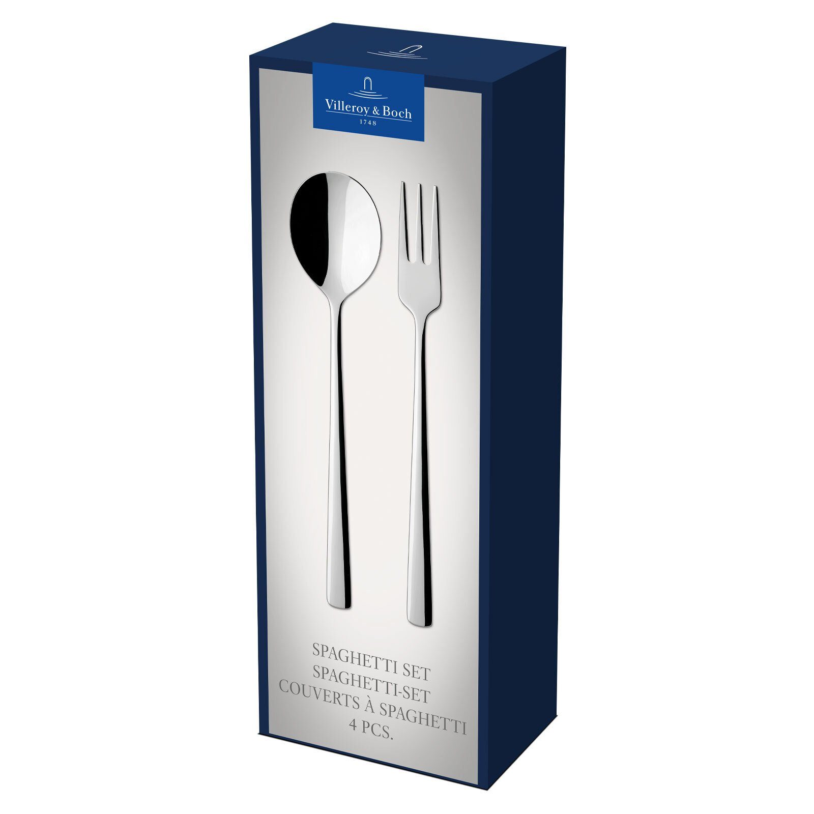 Villeroy & Boch Besteck-Set Daily Line Spaghetti Besteck-Set 21,5 cm (4-tlg), Edelstahl, Spülmaschinenfest