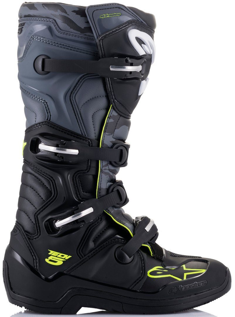 Alpinestars Tech 5 Motocross Black/Grey/Yellow Stiefel Motorradstiefel