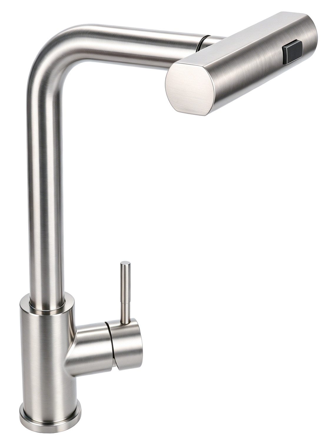 Lumkudos Küchenarmatur Wasserhahn Küche, ausziehbar 360° schwenkbar mit 3 Sprühfunktionen (Küchenarmatur Set, 1-St., Max.40, G3/8, ø32-35mm, Abnehmbarer Behälter) 40 cm Ausziehbarer Schlauch, Gerader Strahl/Punktstrahl/Brausestrahl