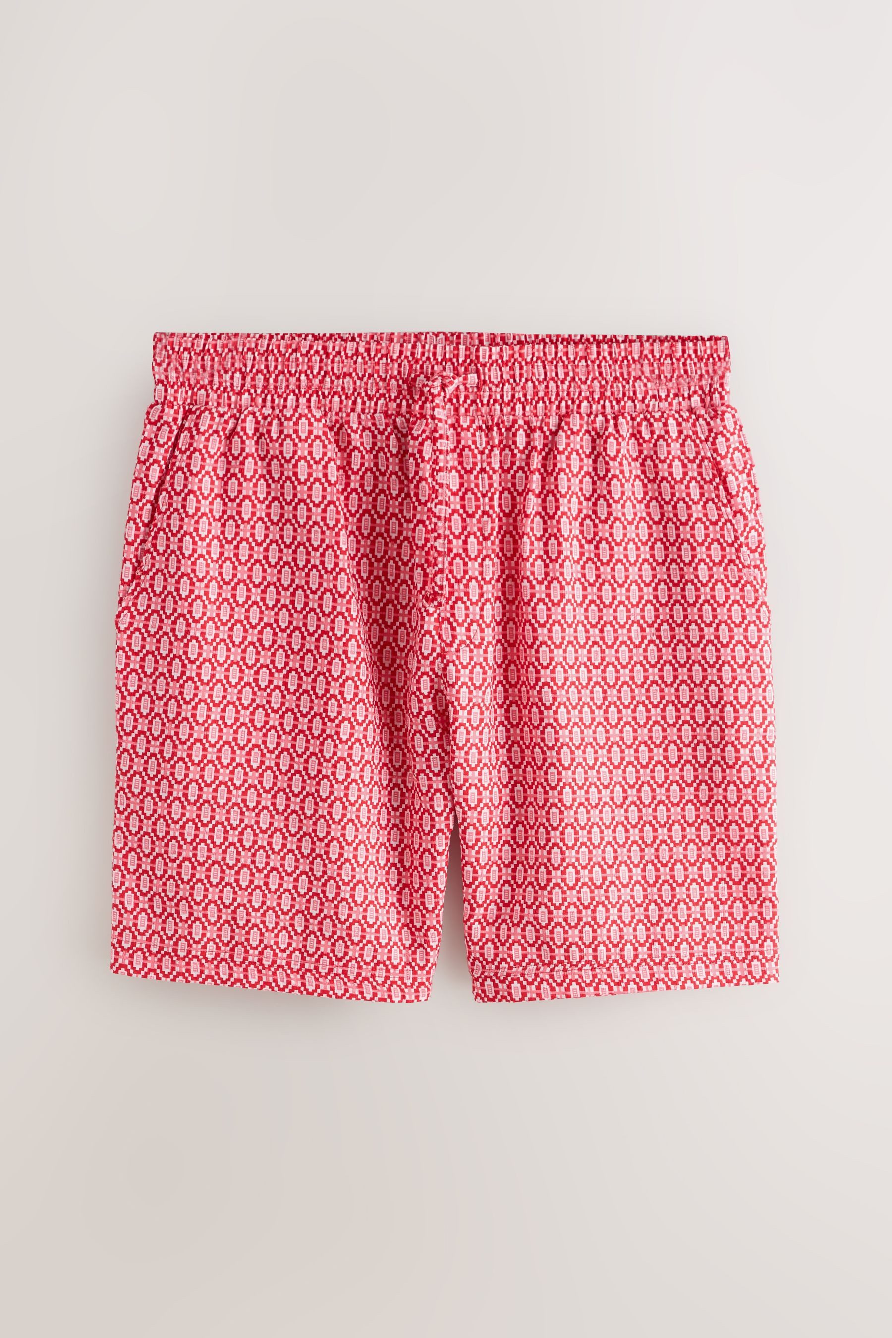 Next Pyjama Gemusterter Kurzarm-Schlafanzug aus Webmaterial (2 tlg)