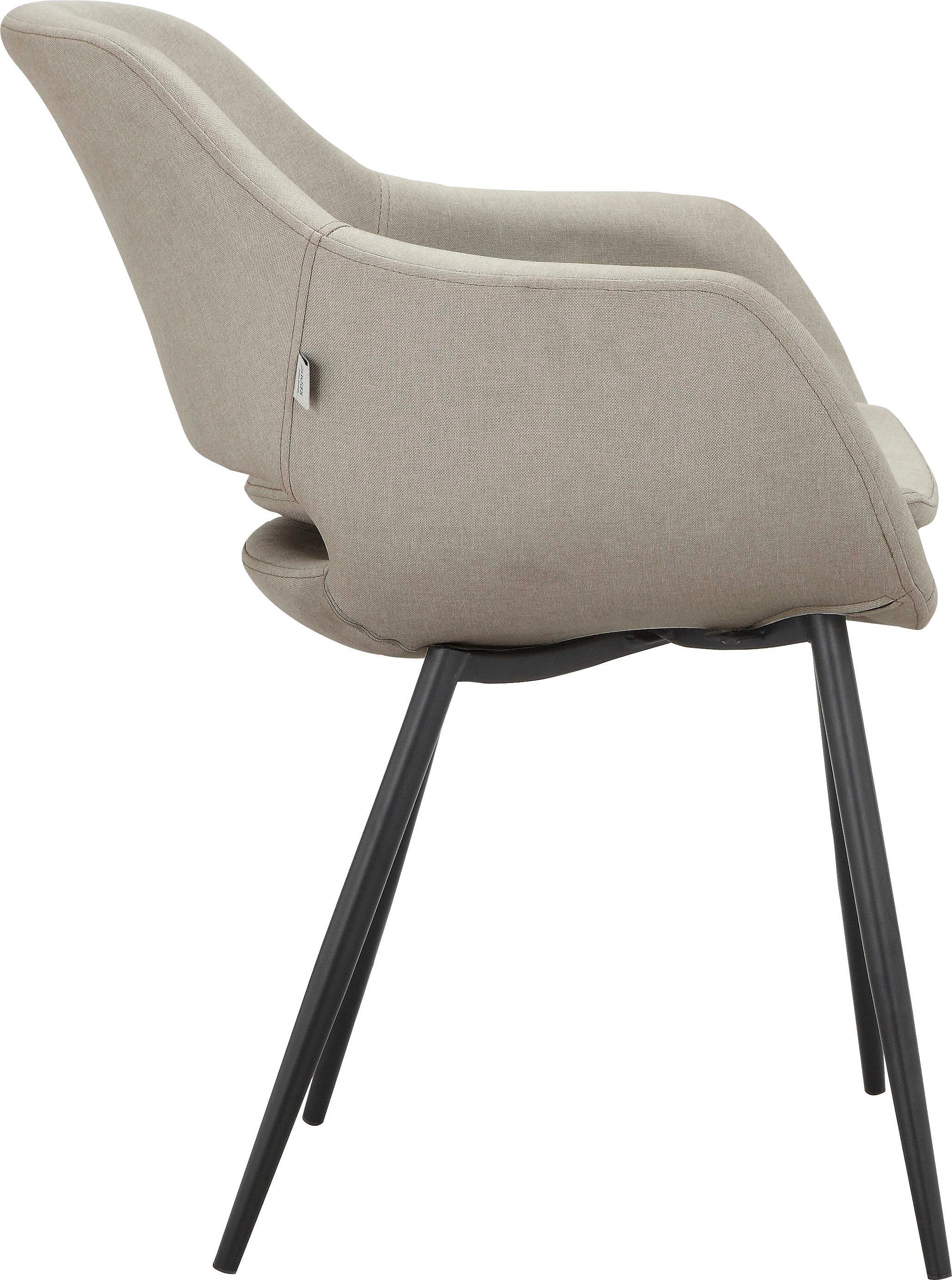 Mikkeli (2 48 Rücken gepolstert, Sitzkissen, Sitz loses cm Esszimmerstuhl andas St), mit Sitzhöhe und creme