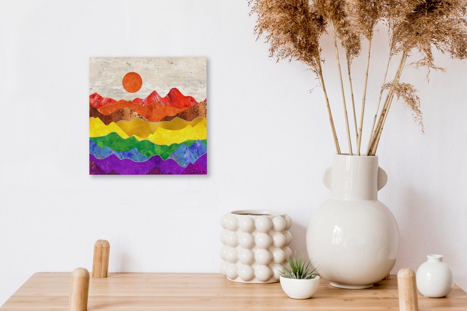 - (1 Schwul, Stolz OneMillionCanvasses® St), Regenbogen Leinwand Bilder Leinwandbild Schlafzimmer Wohnzimmer für -