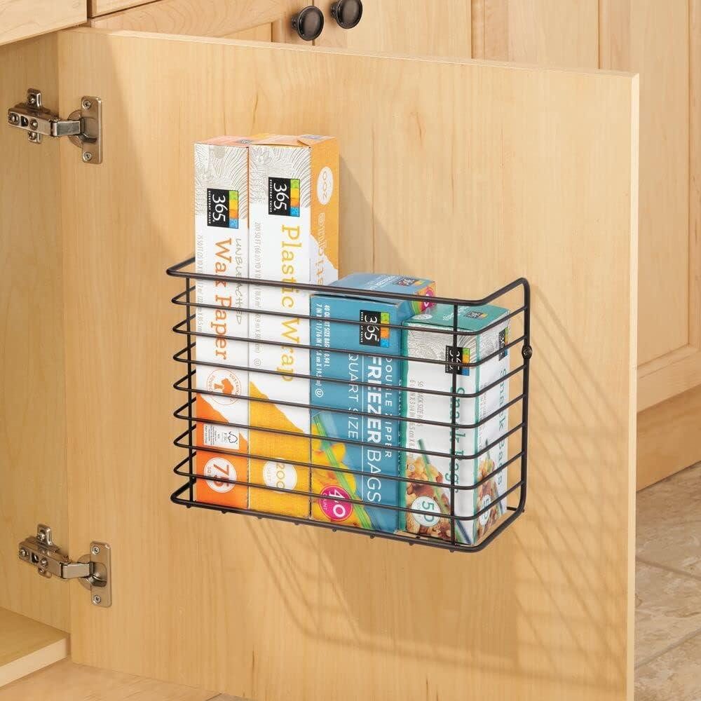 mDesign Aufbewahrungssystem mDesign Hängekorb Aufbewahrung Drahtgitter Organizer Metall Bronze