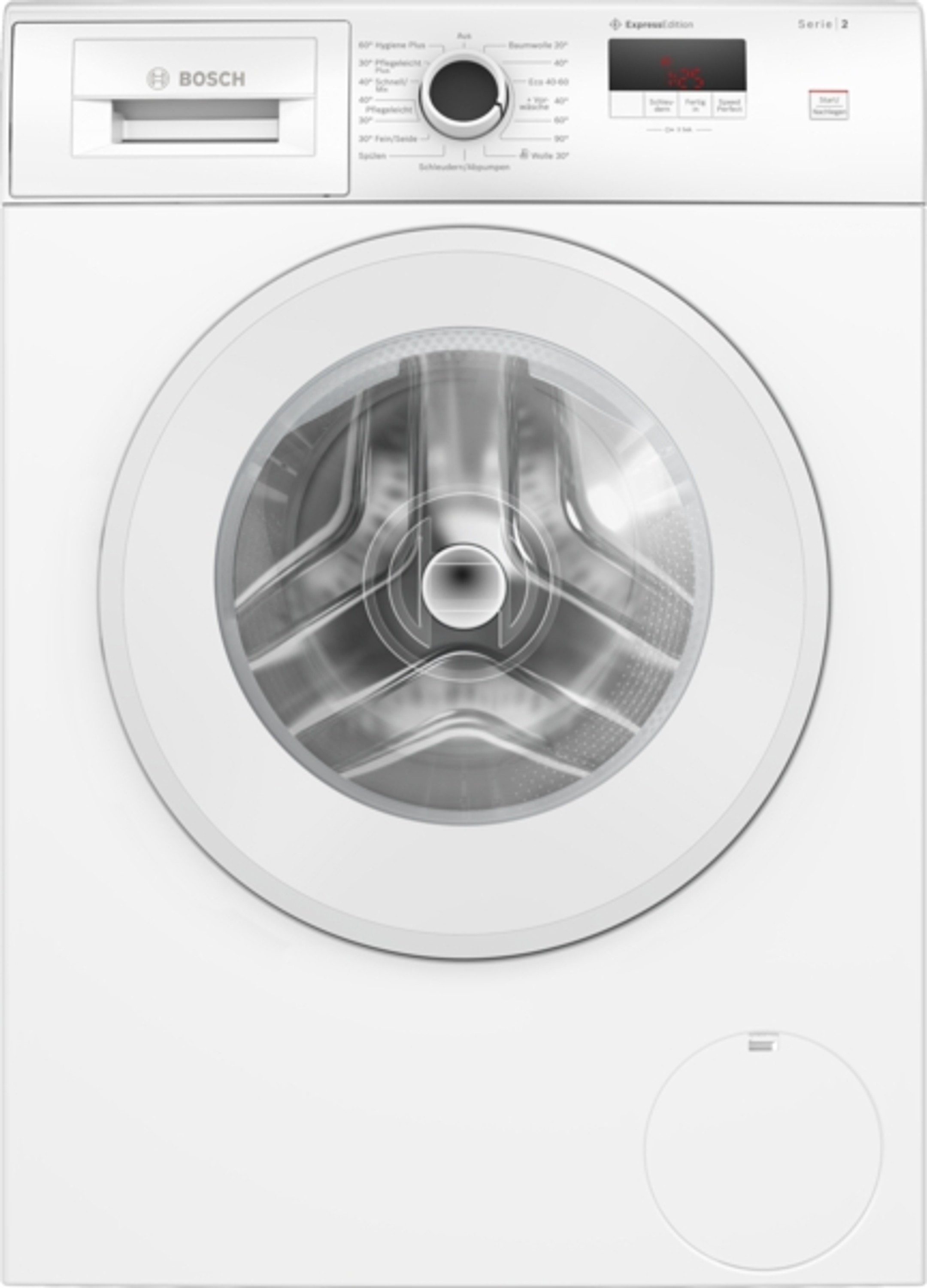 BOSCH Waschmaschine WGE0241H, 7 kg, 1400 U/min, Eco Silence Drive, Unwuchtkontrolle, Nachlegefunktion