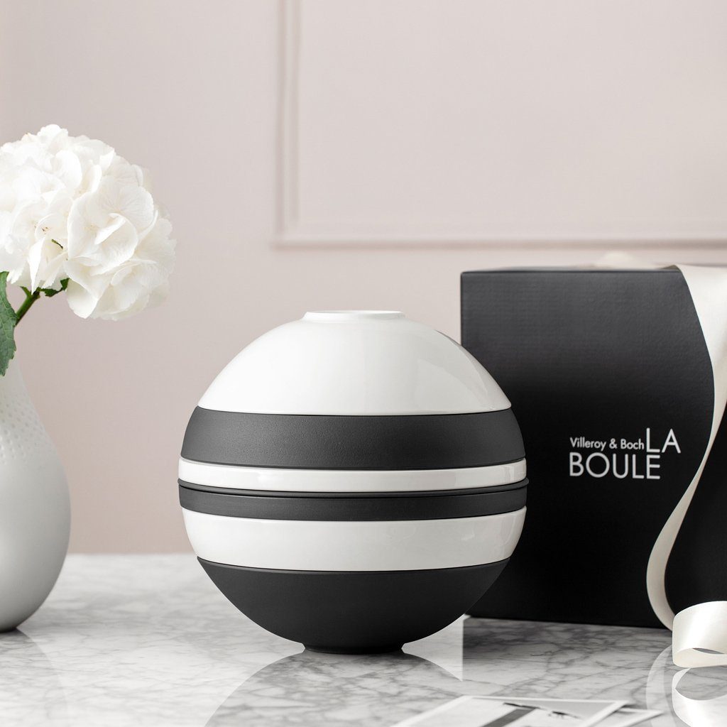La white, Personen, 2 Porzellan Villeroy (7-tlg), Boch & Boule black Geschirr-Set Iconic & schwarz-weiß