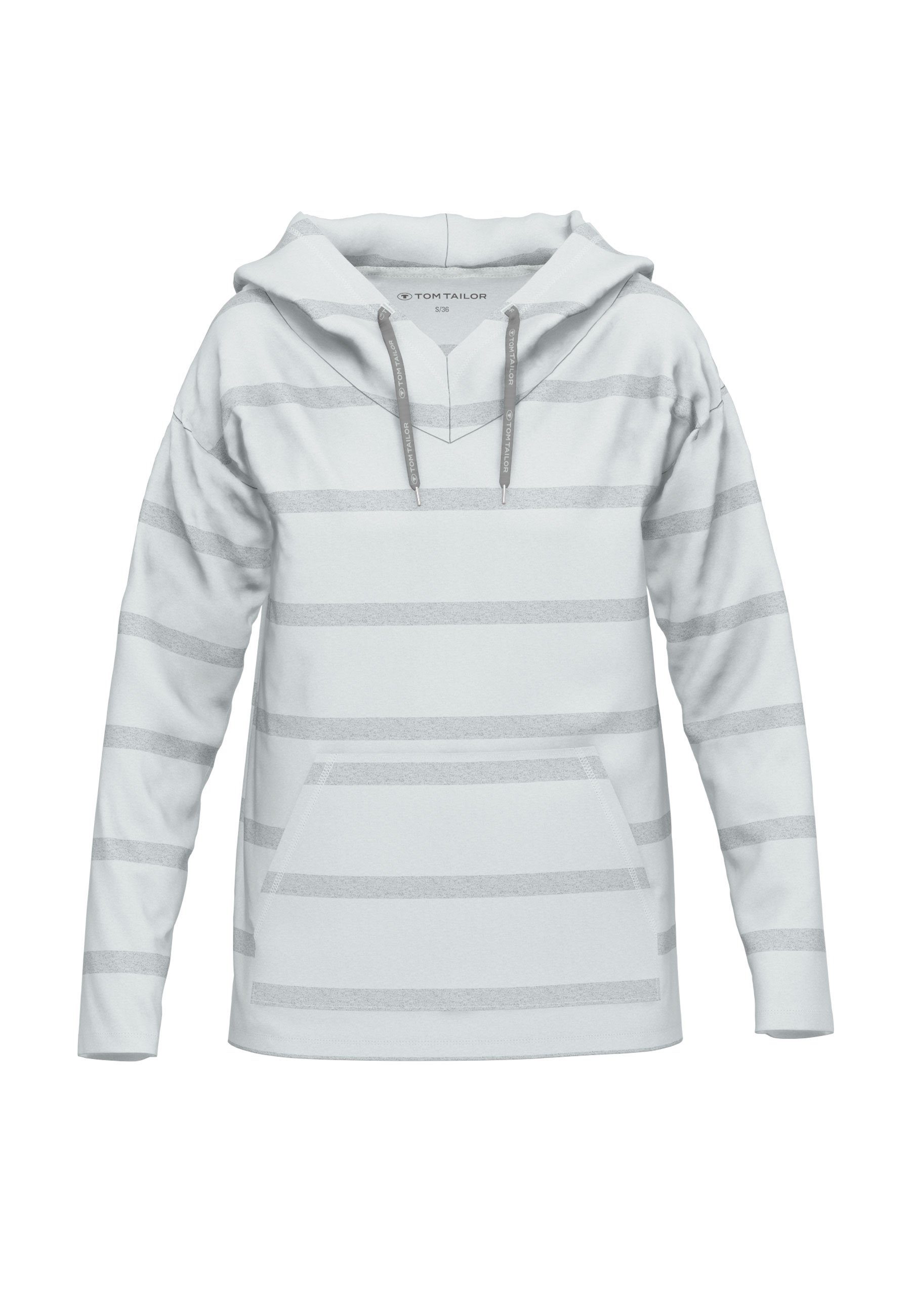 TOM TAILOR Kapuzensweatshirt Manila Baumwollmix, Langarm, mit Kapuze, Strei günstig online kaufen