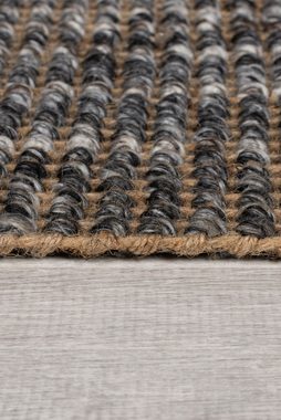 Wollteppich Handgewebter Jute-Wollmix Teppich, WEAVER, Grünverlauf, KADIMA DESIGN, Rechteckig