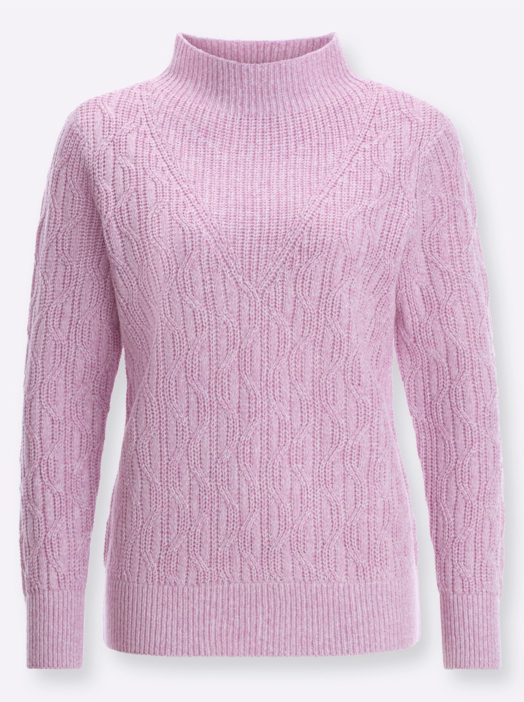 Sieh an! Strickpullover Langarm-Pullover Langarm Mustermix gestrickt