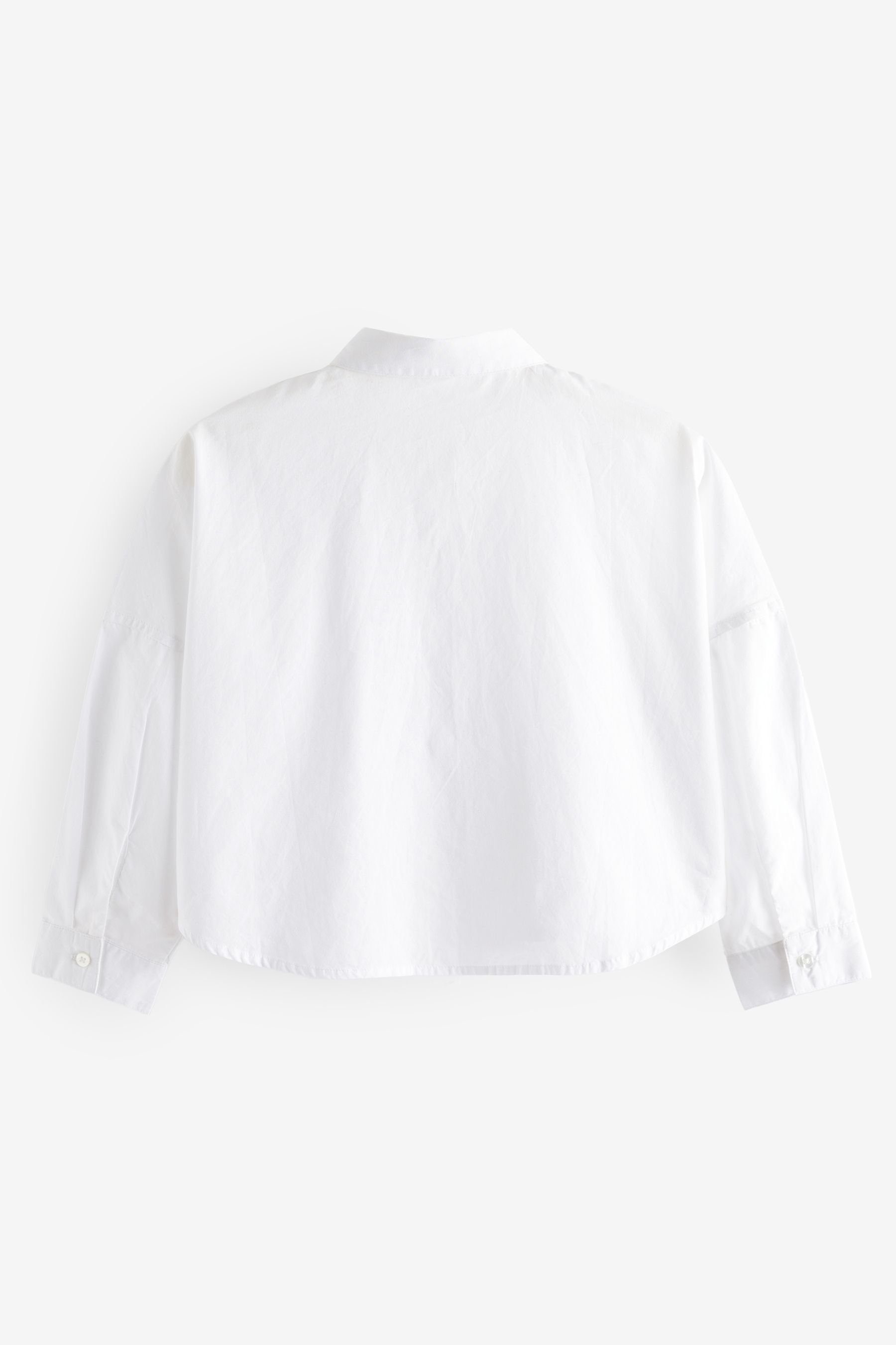 White Langarmhemd Next Verkürzte (1-tlg) Bluse