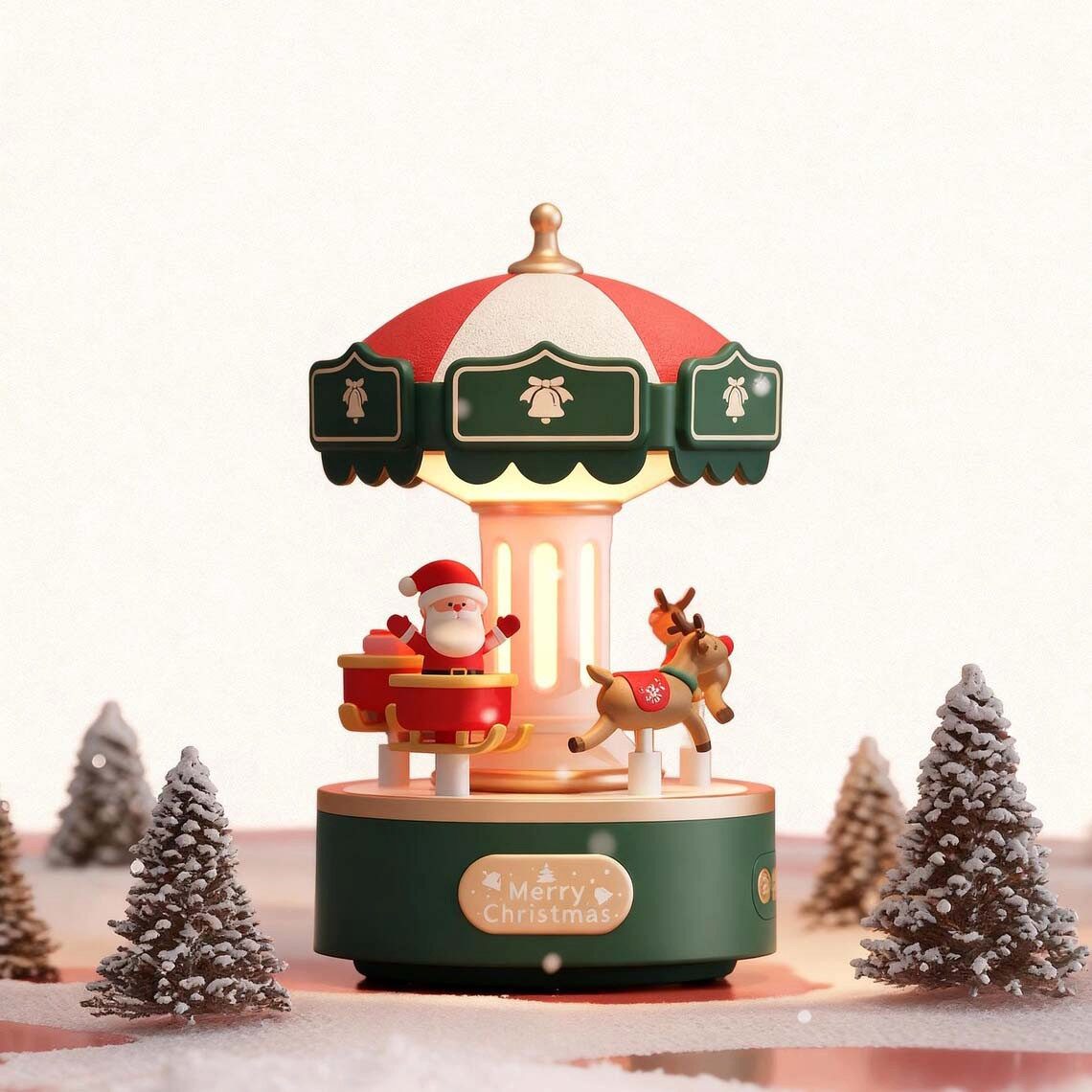 VIVIHEYDAY Spieluhr Karussell Vintage Spieluhr Musikbox mit bunter Beleucht günstig online kaufen