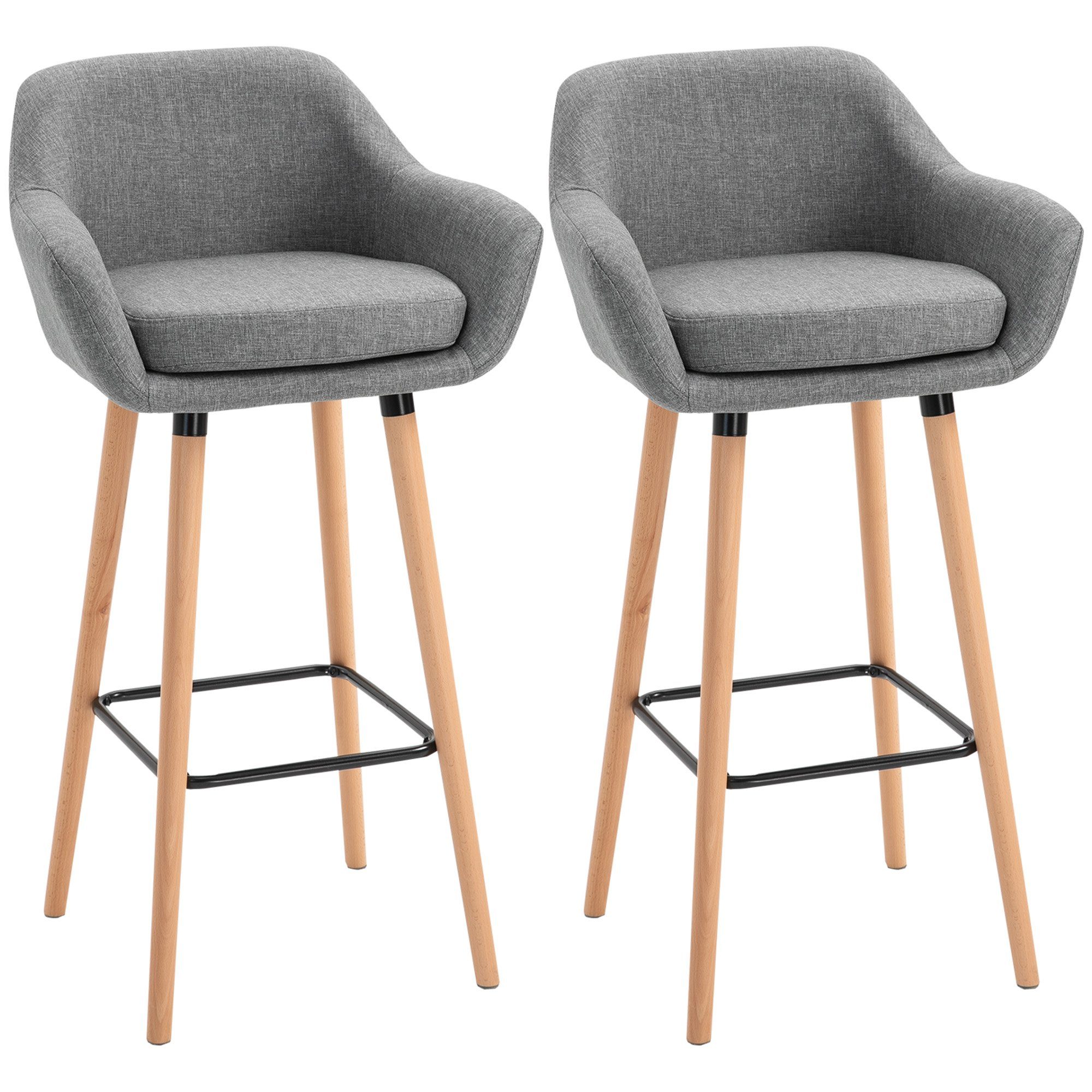 Barhocker Barstühle mit Fußstütze