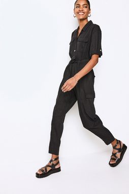 Next Jumpsuit Cargo-Jumpsuit aus Leinengemisch (1-tlg)