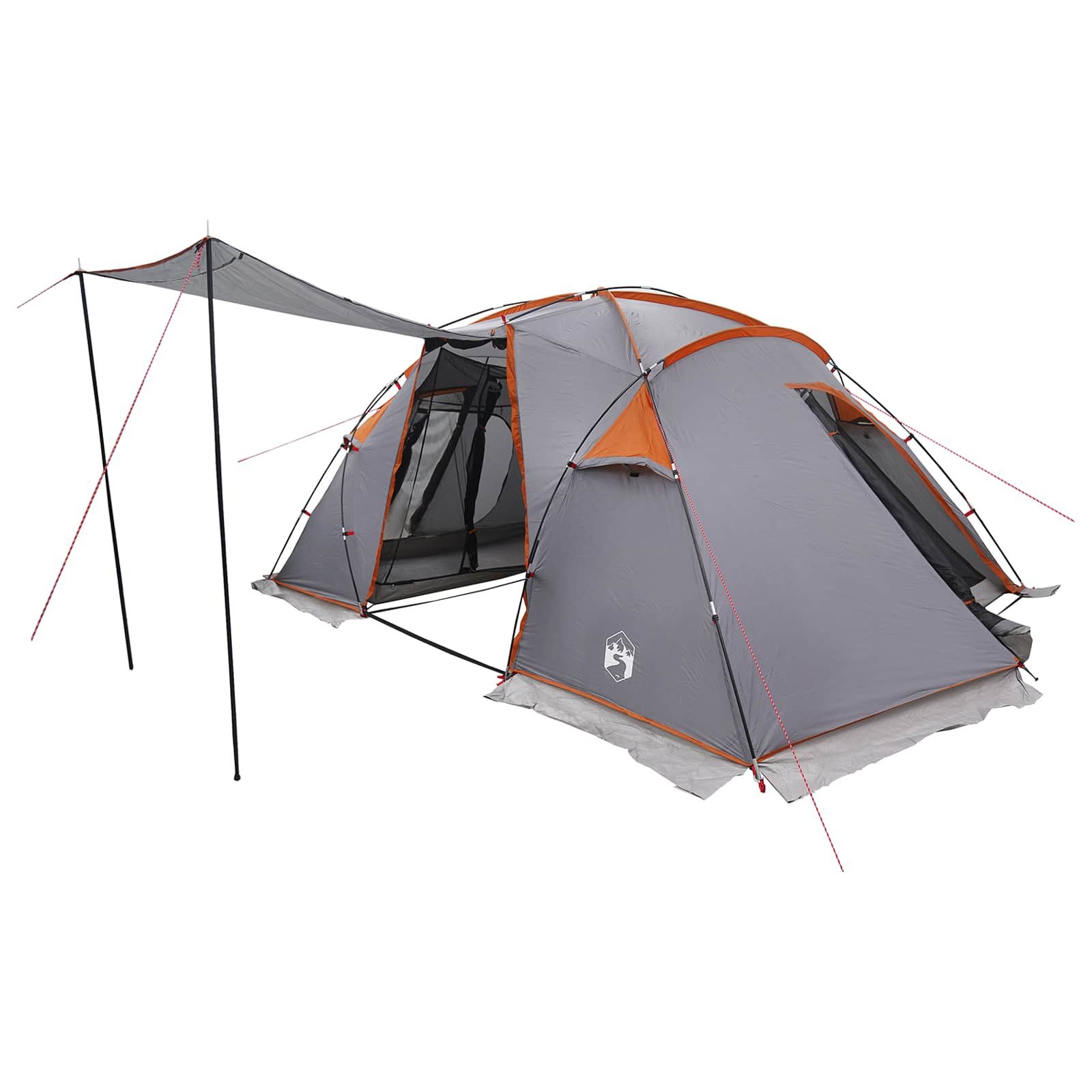 vidaXL Tunnelzelt Tunnelzelt Grau und Orange 520 x 260 x 175 cm, (1 tlg)