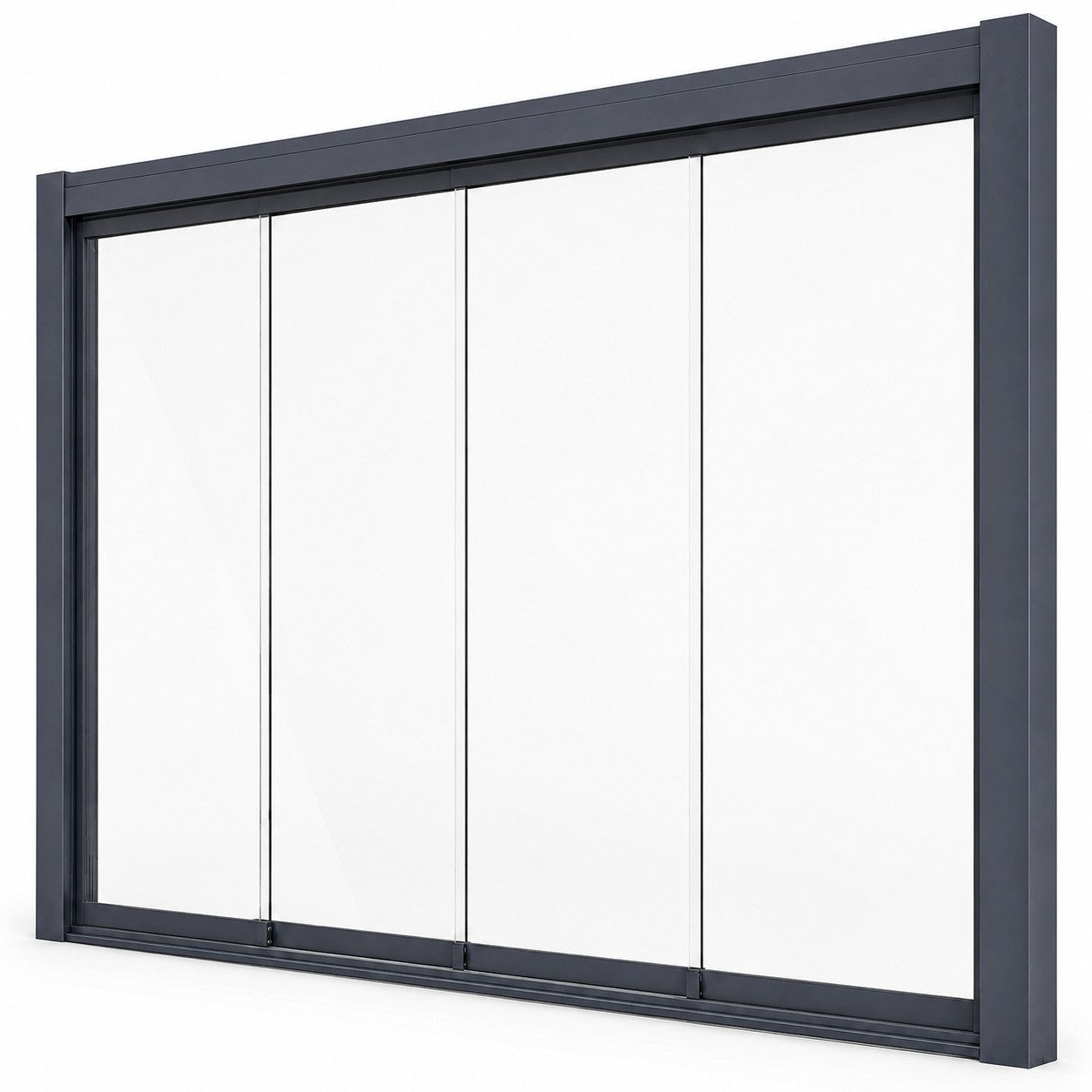Terrasse2000 Glasschiebetür Glasschiebetüren für Terrassenüberdachung 178 x 202,5 cm