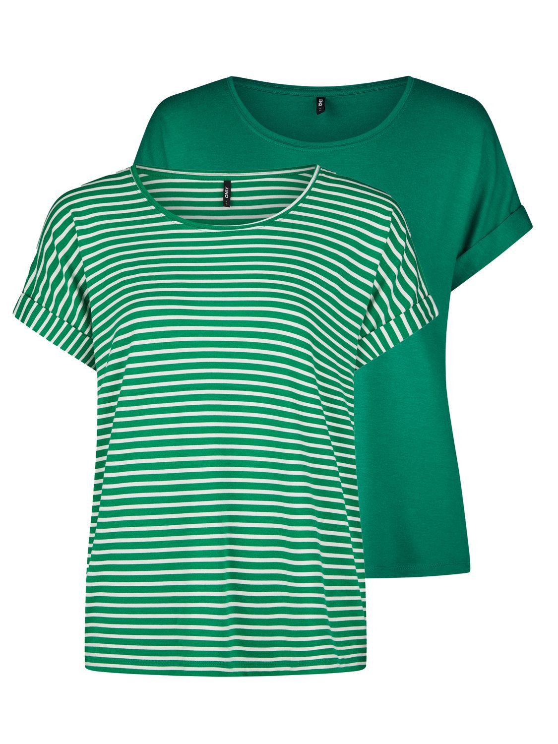 ONLY T-Shirt Damen Top MOSTER Regular Fit (2-tlg) Basic Kurzarm Tee Shirt m günstig online kaufen