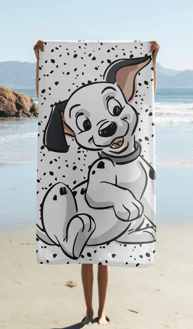 Jerry Fabrics Handtücher Disney 101 Dalmatiner Lucky Duschtuch Badetuch Strandtuch 70 x 140 cm, (1 Duschtuch, 1-St), Langlebig