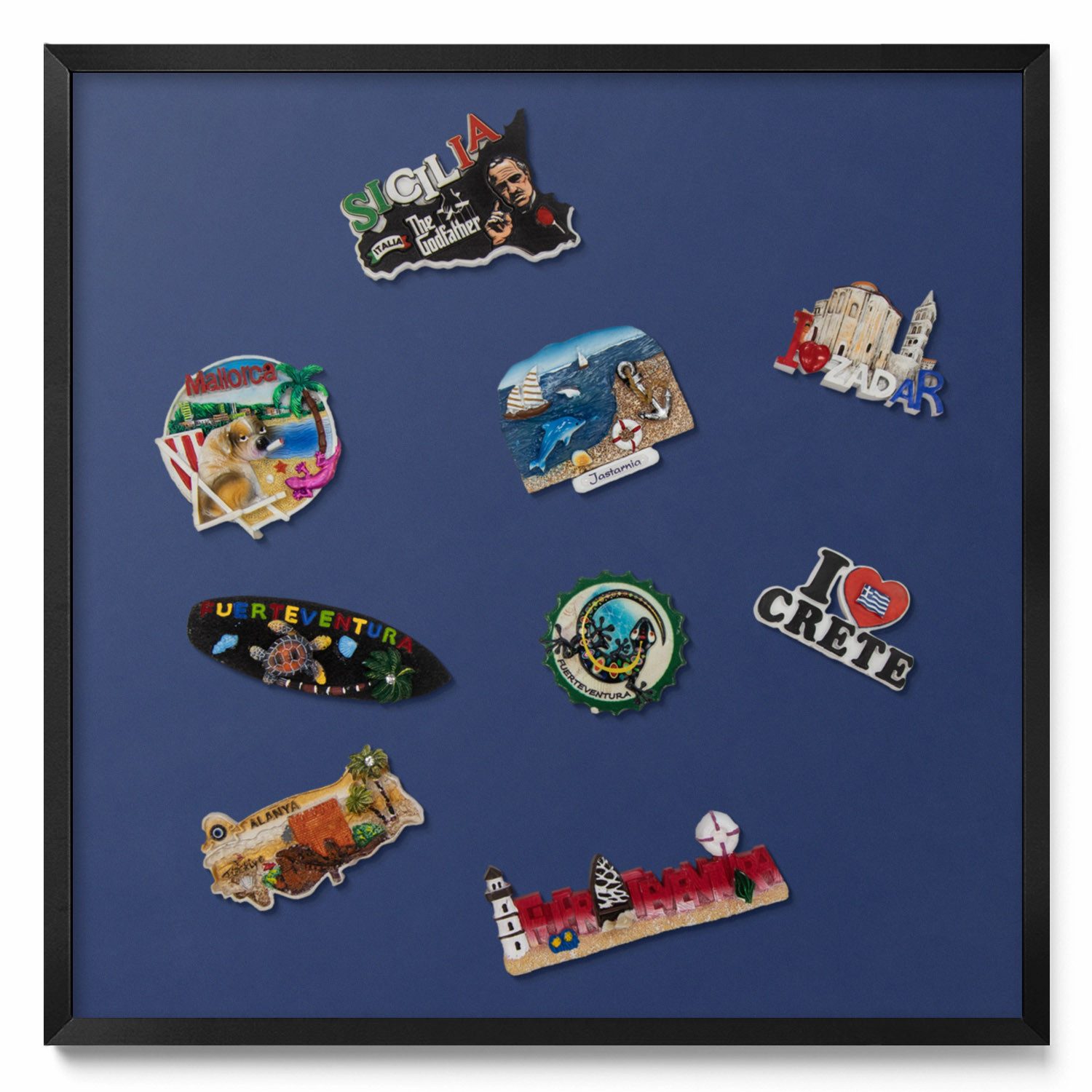 Tulup Magnettafel mit schwarzem Rahmen, einfarbigen Farben, für das Homeoffice, Magnetisches Memoboard Dekorative für Erinnerungen
