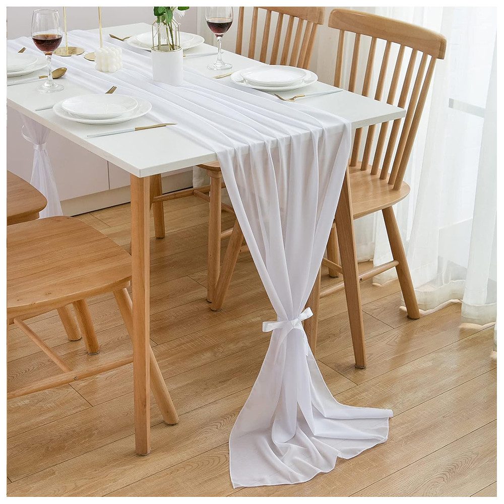 NUODWELL Tischläufer Tischläufer Chiffon, Hochzeit Tischläufer, günstig online kaufen