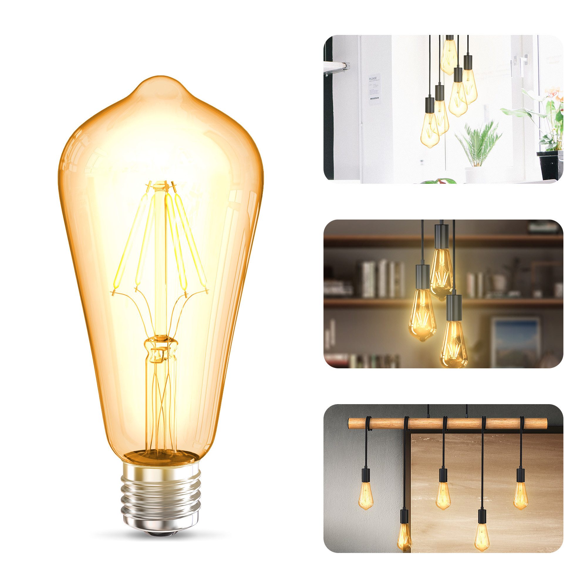 B.K.Licht LED-Leuchtmittel LED Leuchtmittel 6er Set E27 ST64, E27, 6 St., W günstig online kaufen