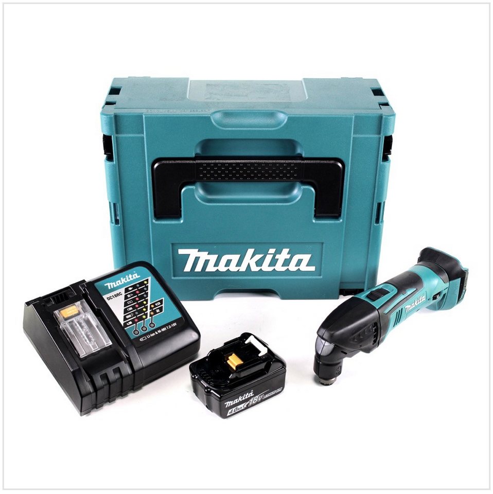 Thumbnail - Makita Akku-Multifunktionswerkzeug DTM 50 RM1J 18V Li-Ion Akku Multifunktionswerkzeug im Makpac mit 4 Ah