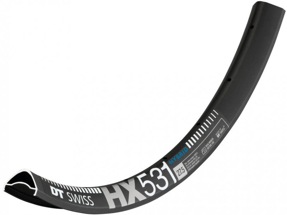Laufrad DT Swiss Felge HYBRID HX 531 29" 28 Loch Schwarz - robuste E-MTB-Felge