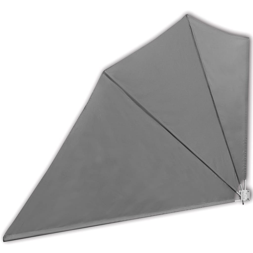 vidaXL Seitenmarkise 160 x 240 cm Faltbarer Balkonfächer Grau 160x240 cm