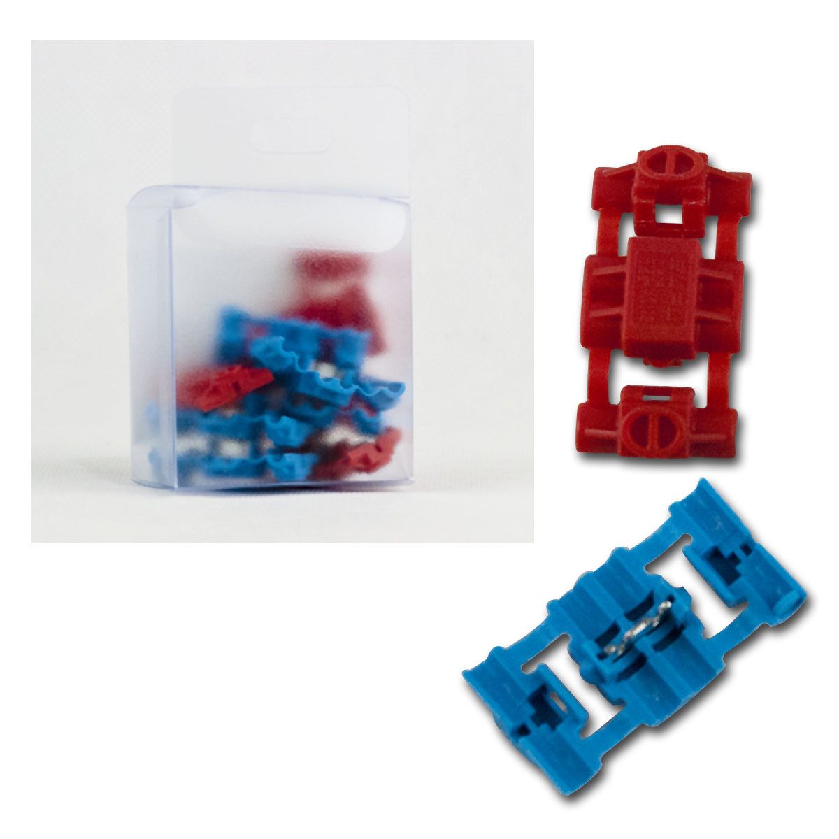 Blanko Kabelverbinder-Sortiment 10er Sortiment Klemmverbinder, 5x rot, 5x blau