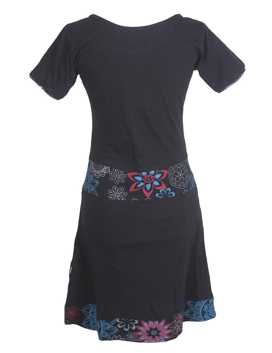 Vishes Sommerkleid Kurzarm Kleid Hippie Blumen günstig online kaufen