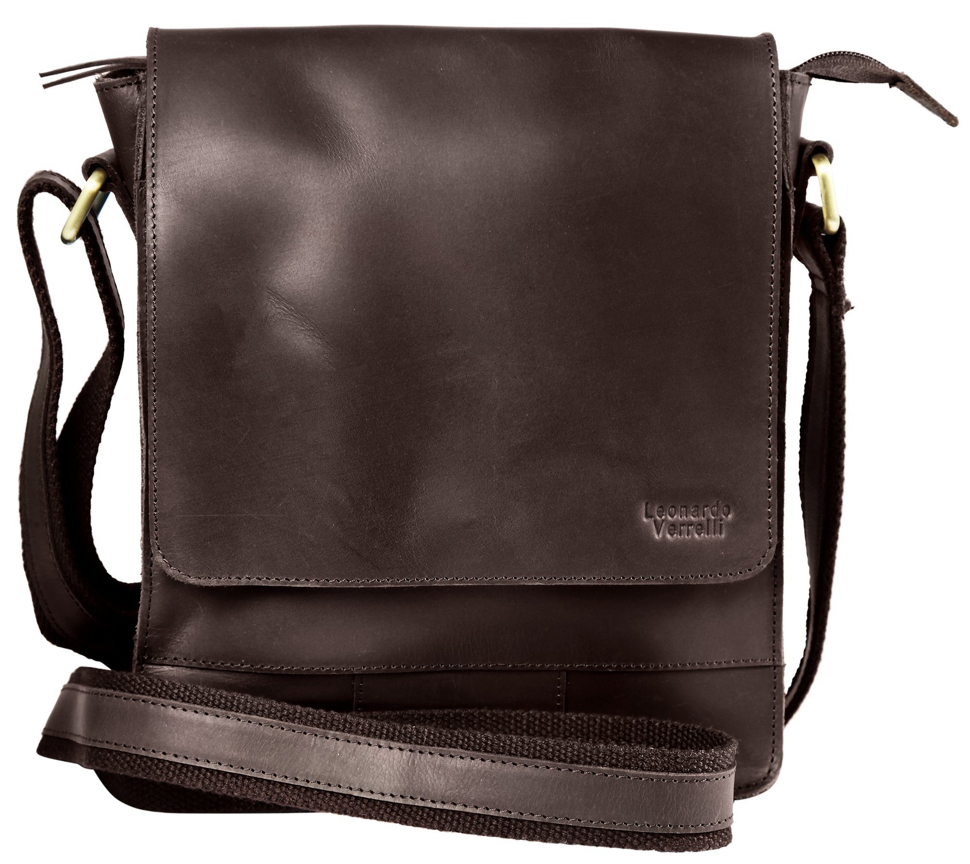 Leonardo Verrelli Umhängetasche Sirin Unisextasche aus Echtleder Ledertasche