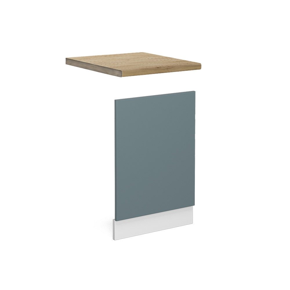 Vicco Frontblende R-Line, Blau-Grau/Weiß, 45 cm, AP Eiche (1 St)