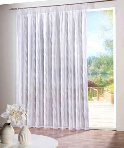 Gardine Jasmin, DecoHome24, (1 St), halbtransparent, Store, Voile