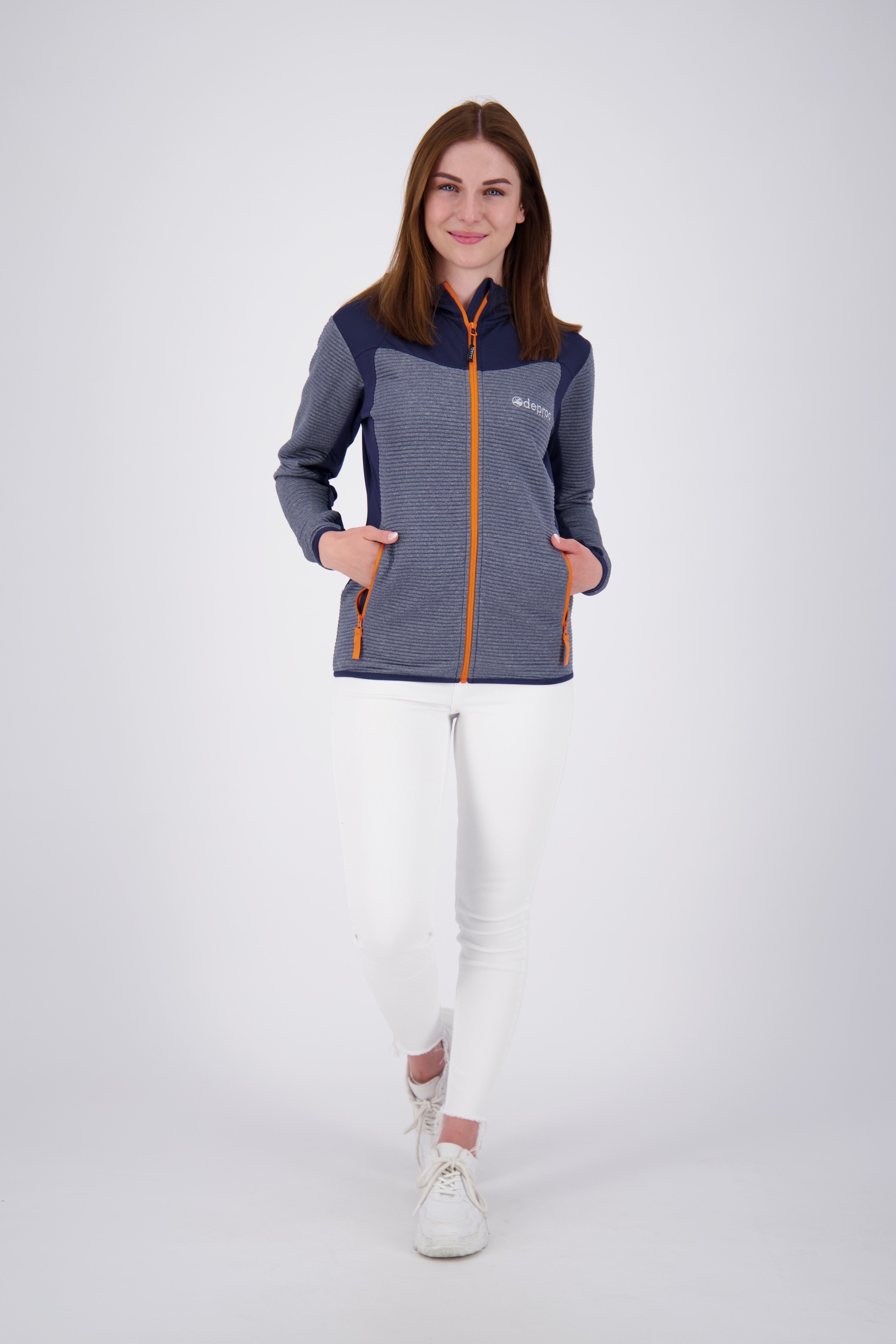DEPROC Active Strickfleecejacke ELM NEW CS WOMEN auch in Großen Größen erhältlich. mit Kapuze